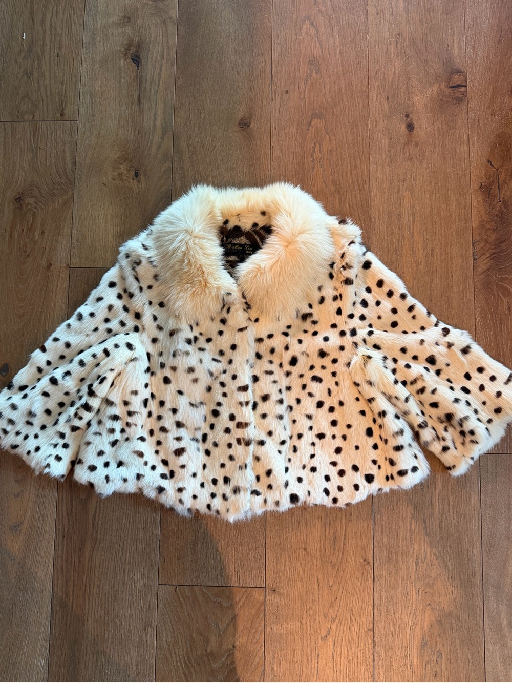 Vintage Rabbit Fur coat with cropped sleeves